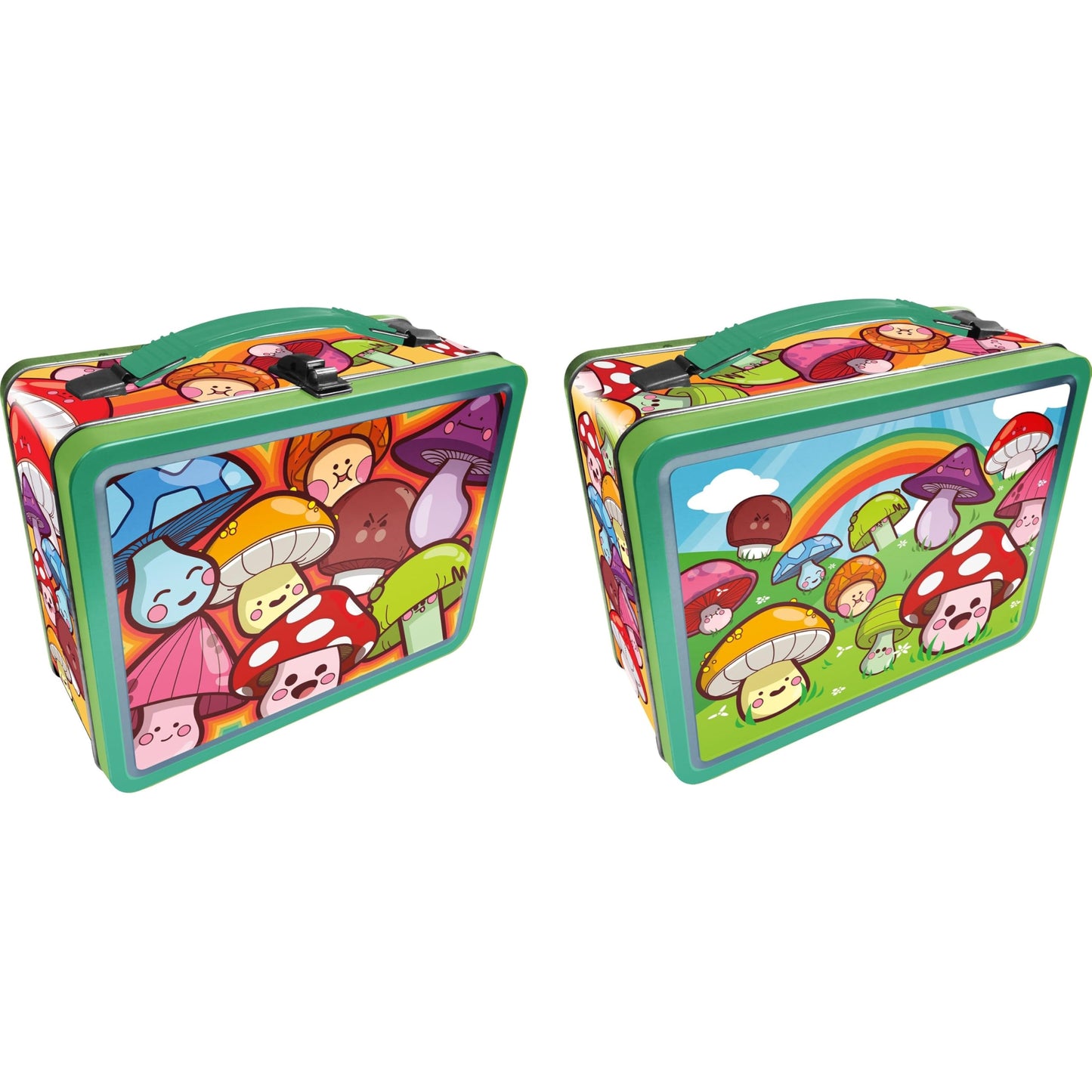 AQUARIUS Mushroom Fun Box - Sturdy Tin Storage Box with Plastic Handle & Embossed Front Cover - Officially Licensed Merchandise & Collectible Gift