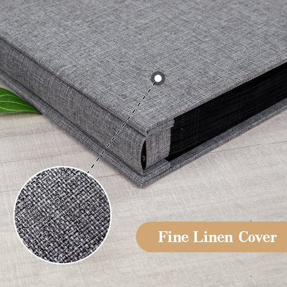 potricher Photo Album for 4x6 1000 Photos Linen Cover Extra Large Capacity Picture Book for Family Wedding Anniversary and Baby (Gray)