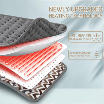 Heating Pad for Back Pain Relief, Gifts for Women, Mom, Men, Dad, Valentines Day, Mothers Day, Christmas, Heat Pads for Cramps, Shoulder, Waist, Abdomen, XL 12"x24" Heat Pad Machine Washable