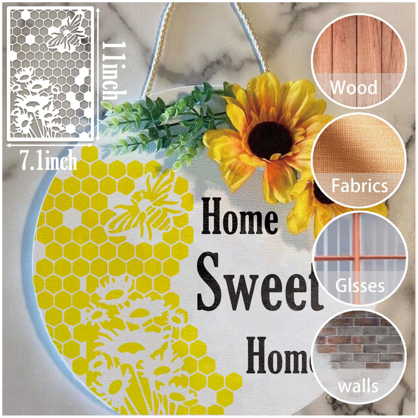 8 Pieces Stencils for Crafts Reusable Texture Spider Stencils Net Wood Grain Stone Spray Paint Layering Stencil Templates for DIY Scrapbook