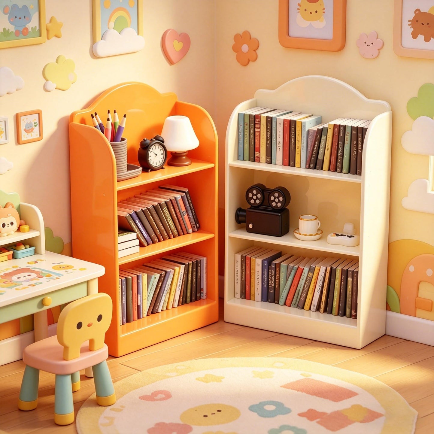 1:12 Scale Dollhouse Furniture,Miniature Office Furniture Set, 80+ Pcs with Computer,Desk, Chair, Bookshelves and Accessories, Suitable for Displaying Ideal Gifts