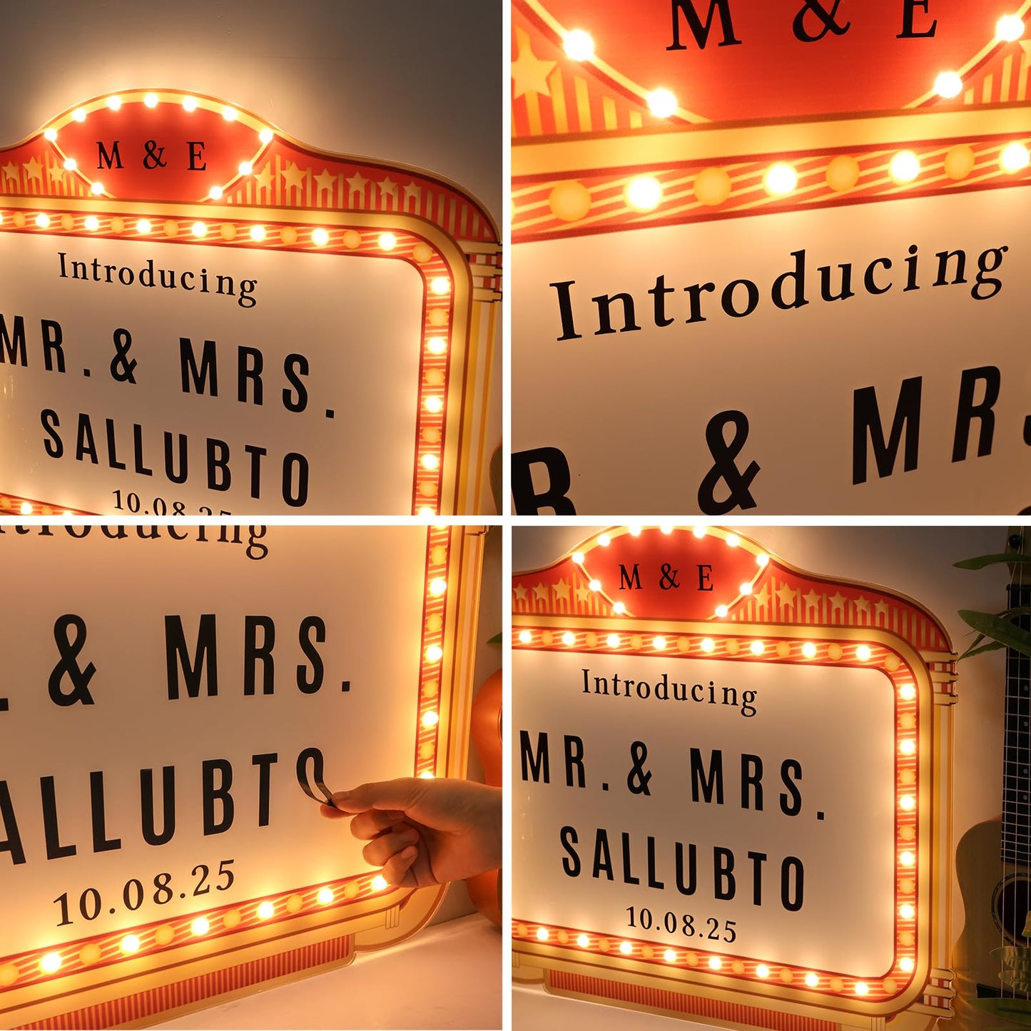 22IN Large Wedding Bottle Service Sign, Personalized Wedding Entrance Props Led Marquee Sign for Reception, Custom Light up Marquee Sign for Bridal Engagement Anniversary Nightclub Gift