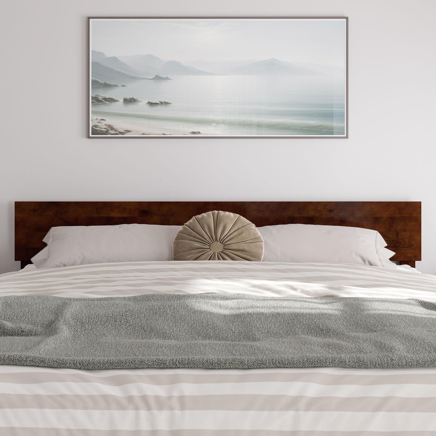 AFI, Wesley King Platform Bed with Panel Footboard & Storage Drawers, Walnut