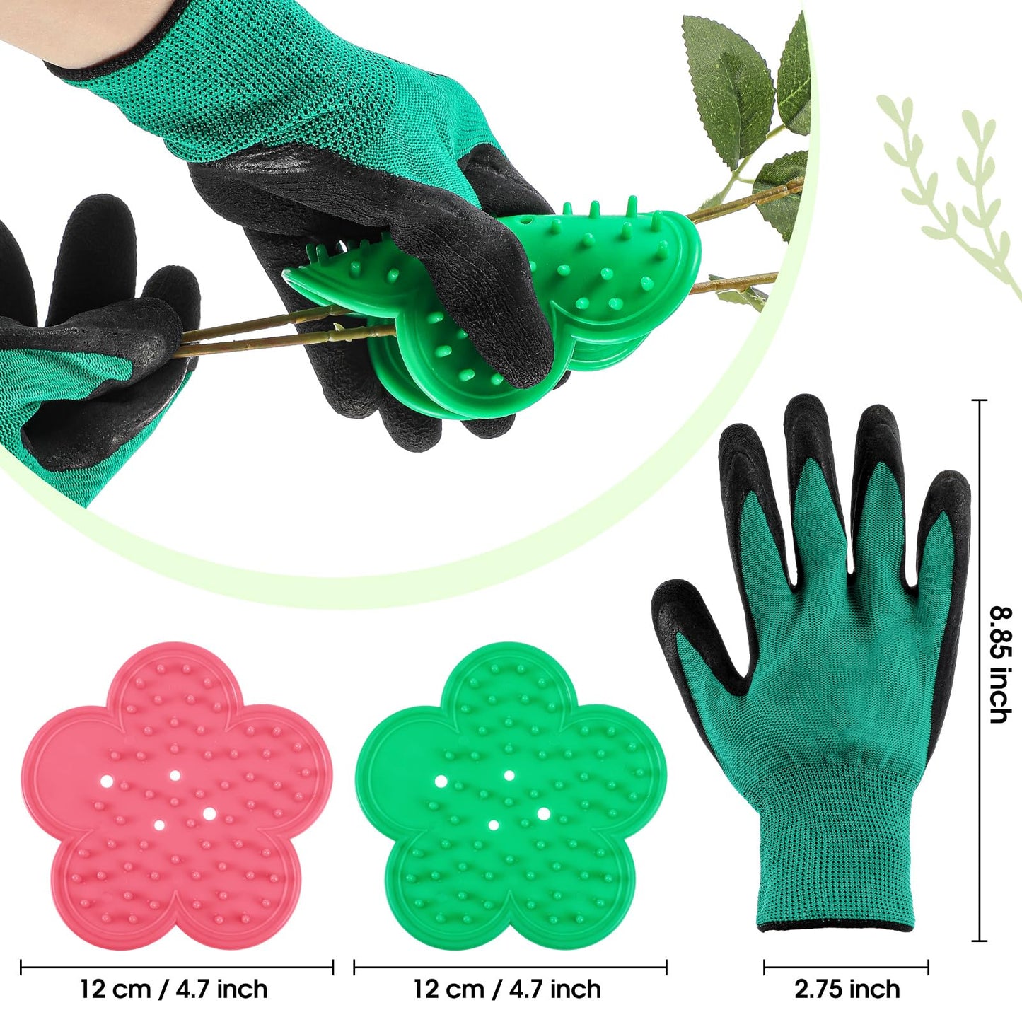 WILLBOND Gardening Gift Set for Women, Mother's Day Floral Arrangement Kit with Pruning Shears, Thorn Remover, Gloves and Floral Tape, Garden Tool Gift Kit for Mom, Wife, Garden Lovers(Green)