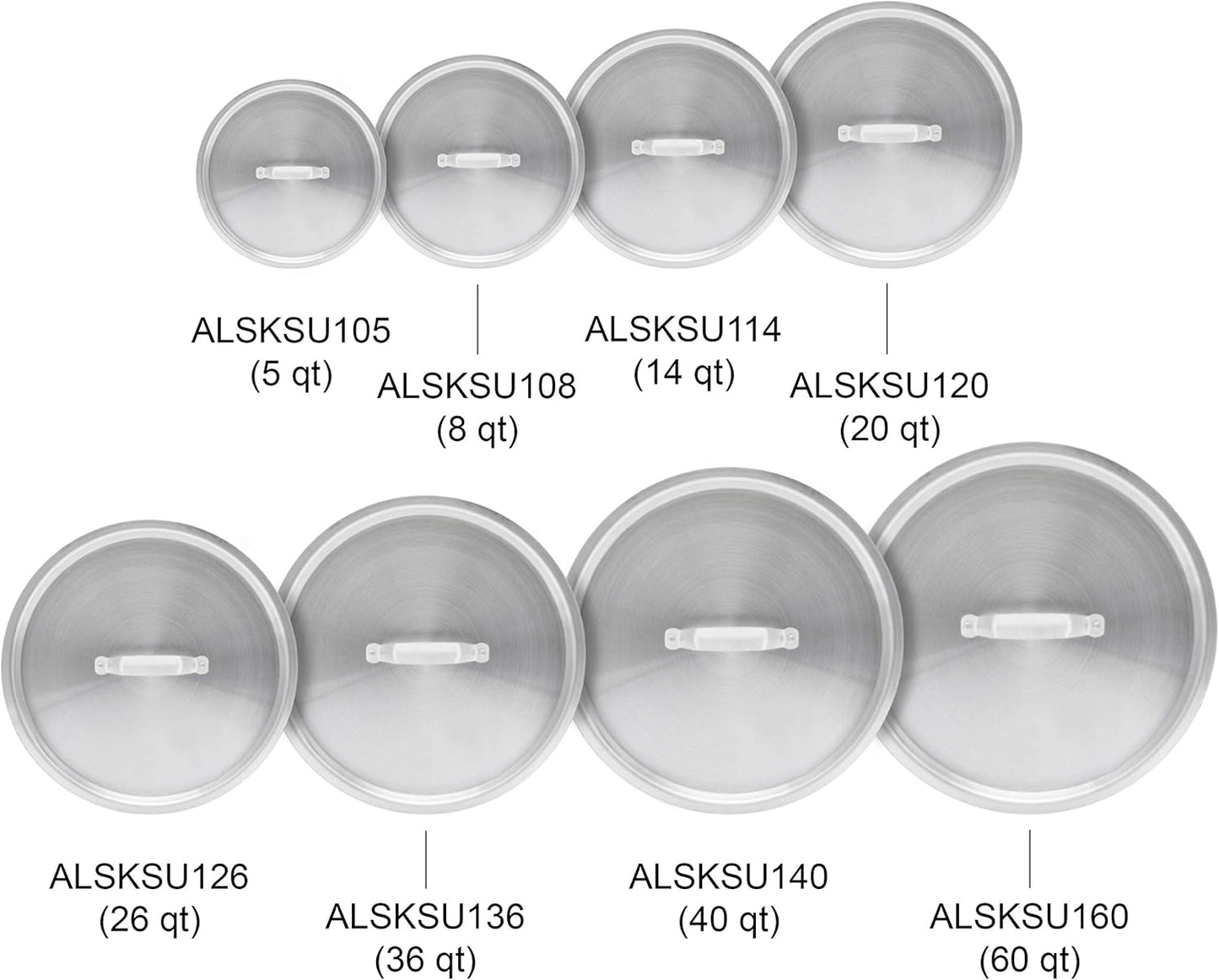 ALSKSU120 Sauce Pot Lid by Thunder Group - 20 Qt, 13-3/4" Dia. X 5/8" Thickness