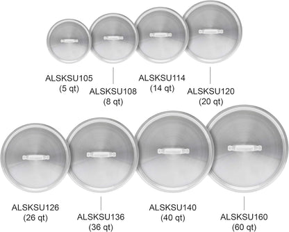 ALSKSU120 Sauce Pot Lid by Thunder Group - 20 Qt, 13-3/4" Dia. X 5/8" Thickness