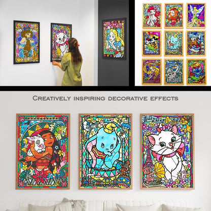 FFPTBNYX 12Pack Diamond Painting Kits for Adults,5D Cartoon Series Diamond Art Kit for Beginners, DIY Paint with Diamonds Round Full Drill Paintings Gem Art for Home Wall Decor 12x16 Inch