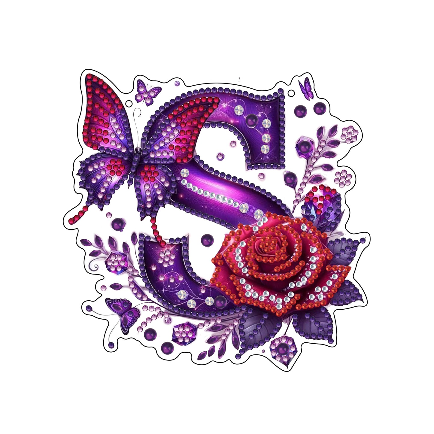 DIY Hanging Diamond Art Kit for Adult – Gem Art Window & Wall Pendant, Acrylic Letter Diamond Painting Ornament for Home & Garden Decoration (S)