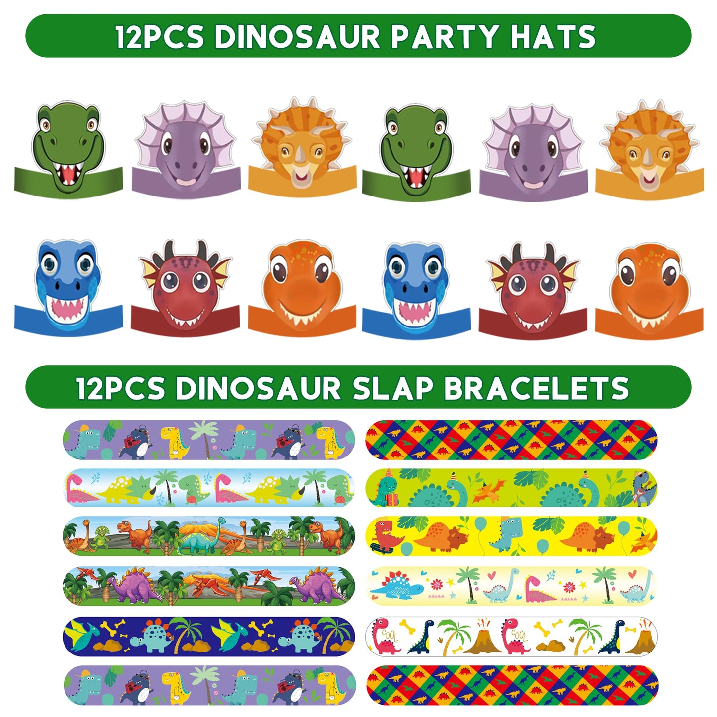 PLOUGVI 320PCS Dinosaur Birthday Party Decorations Favors Supplies, Dino Goodie Bags Fillers Stuffers for Kids Birthday Gifts