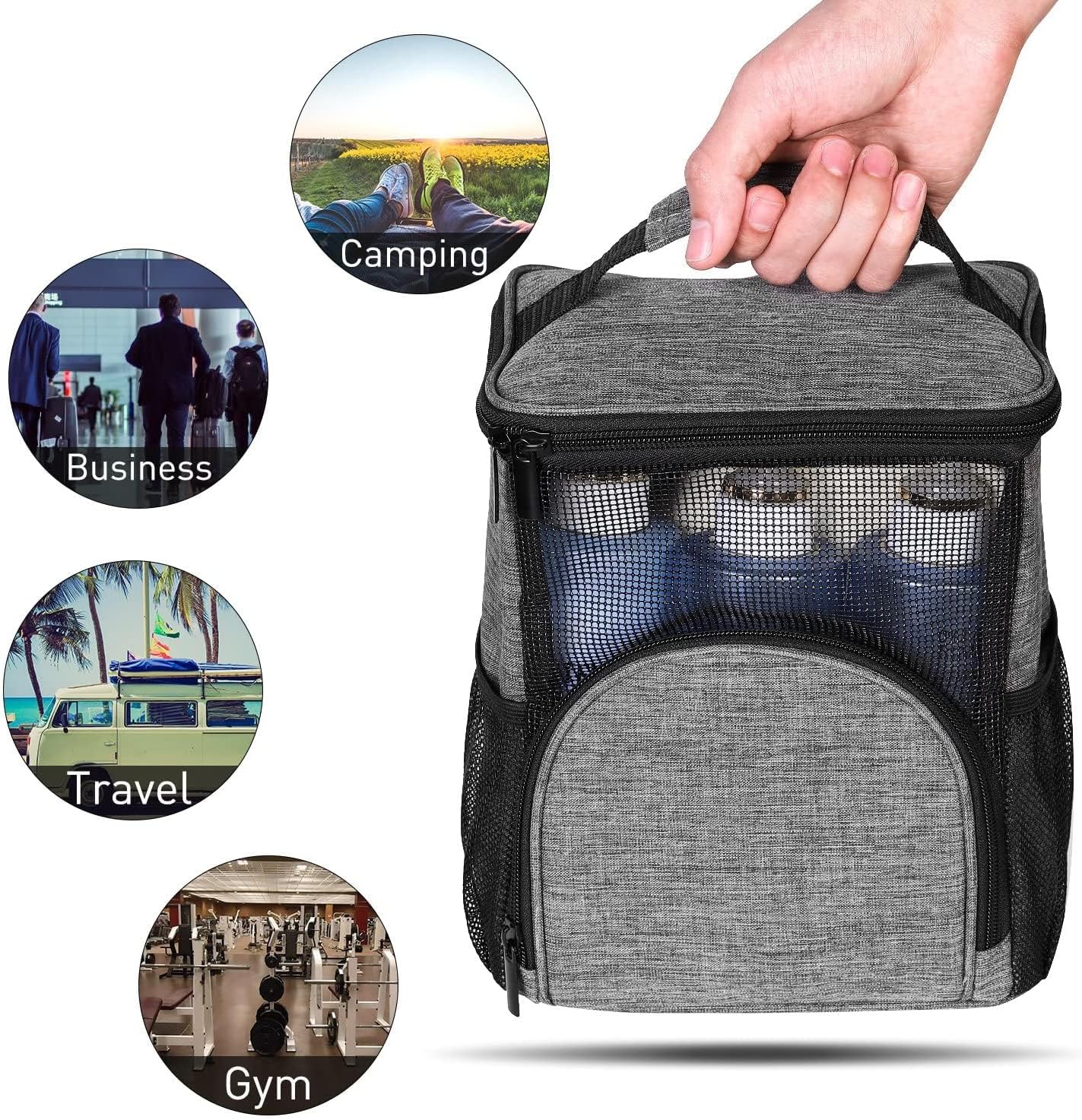 Quick Dry Shower Caddy Tote for College Students, Portable Hanging Mesh Shower Bag for Travel and Summer Camp