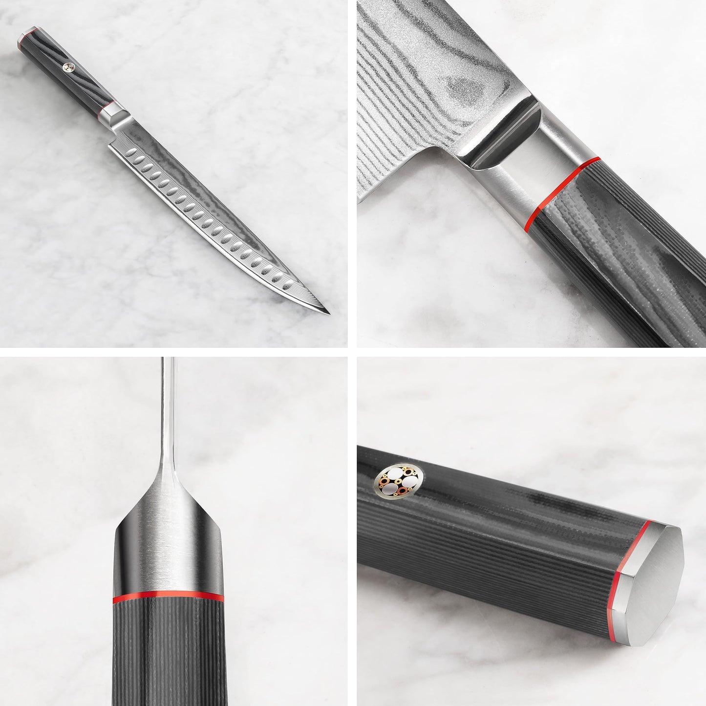 Cangshan YARI Series 2-Piece Carving Set with Ash Wood Box, X-7 Damascus Steel, 501332
