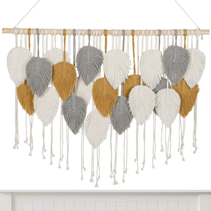 Generic 39 29.5 Large Macrame Wall Hanging Decor Handmade Cotton Cord Boho Room Decor for Bedroom, Nursery, Office W x