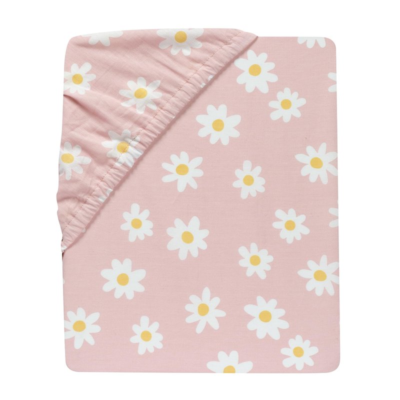 Lambs & Ivy Daisy Dreams Breathable 100% Cotton Baby Fitted Crib/Toddler Sheet