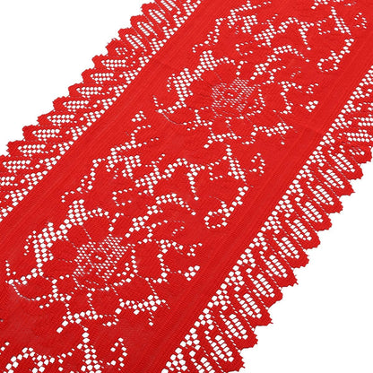 13 35 Inch mookaitedecor Lace Table Runner for Wedding Party Coffee Table Decor Red, x