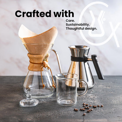Chemex Pour-Over Glass Coffeemaker - Classic Series - 8-Cup - Exclusive Packaging