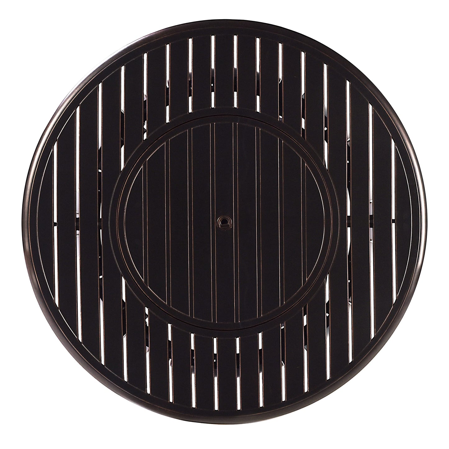 Oakland Living Aluminum 57,0000 BTU 44 in. Round Propane Black Fire Pit Table with Fire Beads, Lid, Propane Tank Cover and Table Fabric Covers in Copper Finish