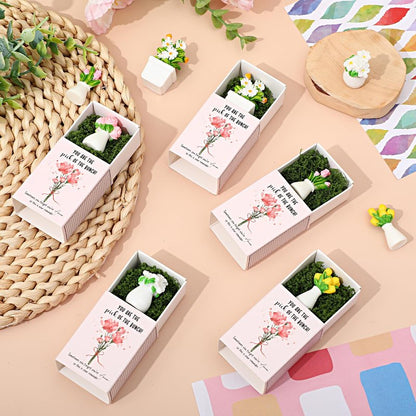 VioraWhite 36 Sets Thank You Gifts for Women Bulk Mini Tiny Flowers with Flowerpot Vase Box Motivational Office Desk Decor Employee Appreciation Gifts for Mothers Day Teacher Office Staff Team