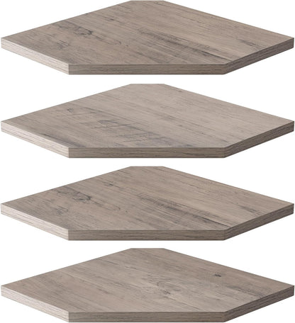 Realgulf 4-Pack Corner Shelves for Bathroom & Kitchen, Space-Saving Floating Corner Wall Shelf with Easy Installation