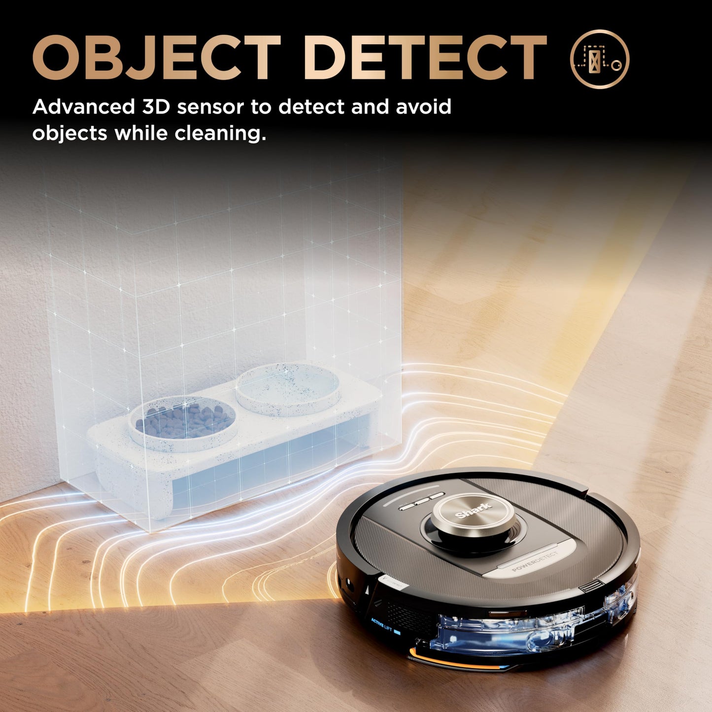 Shark Robot Vacuum & Mop Combo, PowerDetect NeverTouch Pro,Self-Emptying,Self-Refill with Self-Clean Pad Wash & Dry, 60-Day Debris Capacity,30-Day Refill Tank, 5PowerDetect Technologies,White,AV2800ZE