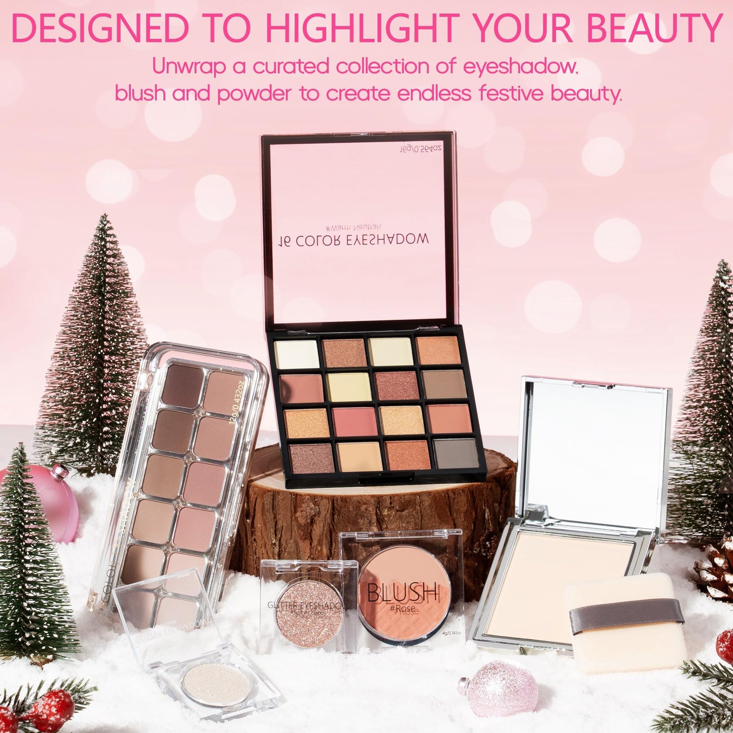 Qinline Makeup Beauty Advent Calendar 2025, 24 Days Christmas Countdown Calendar for Adults Women & Teen Girls - Cosmetic Advent Full Face Make Up Calendar Kit Xmas Gift Set for Wife Mom Friend Girlfriends