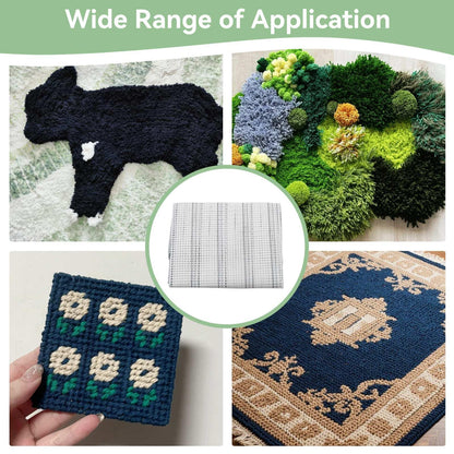 Latch Hook Canvas, Mesh Canvas Sheets Blank Rug Hooking Mesh Sheet Blank Hooking Meshh for Crafts Supplies Making (50 * 150cm)