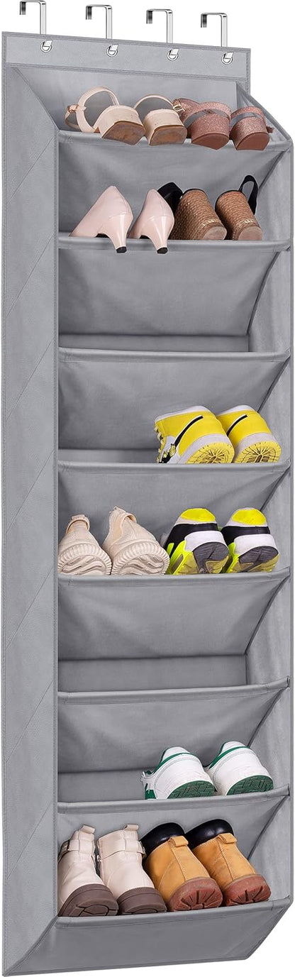 8 Closet 20 KEETDY Over The Door Organizer with Deep Pockets, Hanging Rack for Hanger Fits Pairs, Shoe Holder
