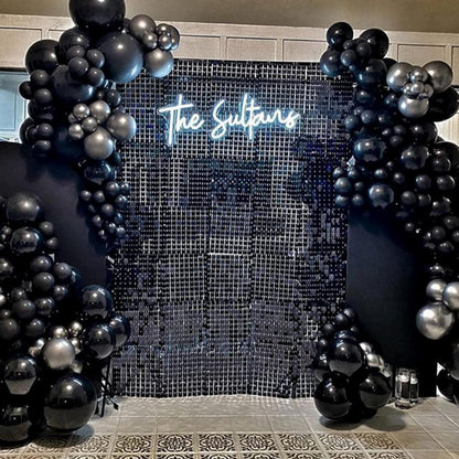 PartyWoo Black Balloons - 140-Piece Arch Kit with Various Sizes for Baby Showers & Parties | Black