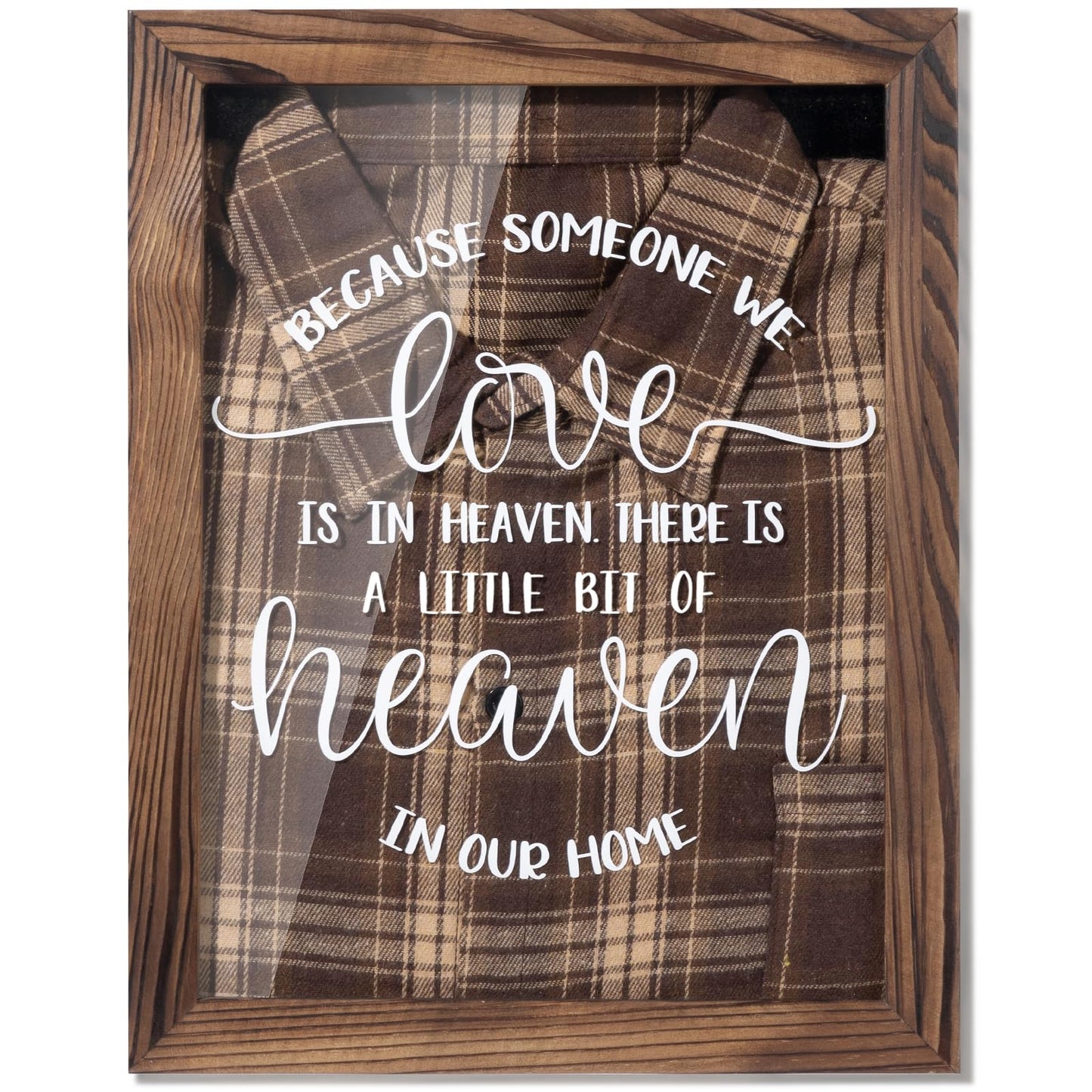 Airrioal Sympathy Gifts for Loss of Loved One - Memorial Clothing Display Frame, Memory Shadow Box for Keepsakes Decorations, Grief Condolences Bereavement Gift Idea for Women Mom Dad Husband, Brown