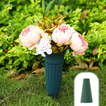 Shihanee 12 Pcs Floral Foam Cones for Artificial & Fresh Flowers, 4.72 x 2.8 Inch Wet & Dry Green Foam Blocks for Cemetery Vase Inserts, Wedding Centerpieces, and DIY Flower Arrangement Supplies