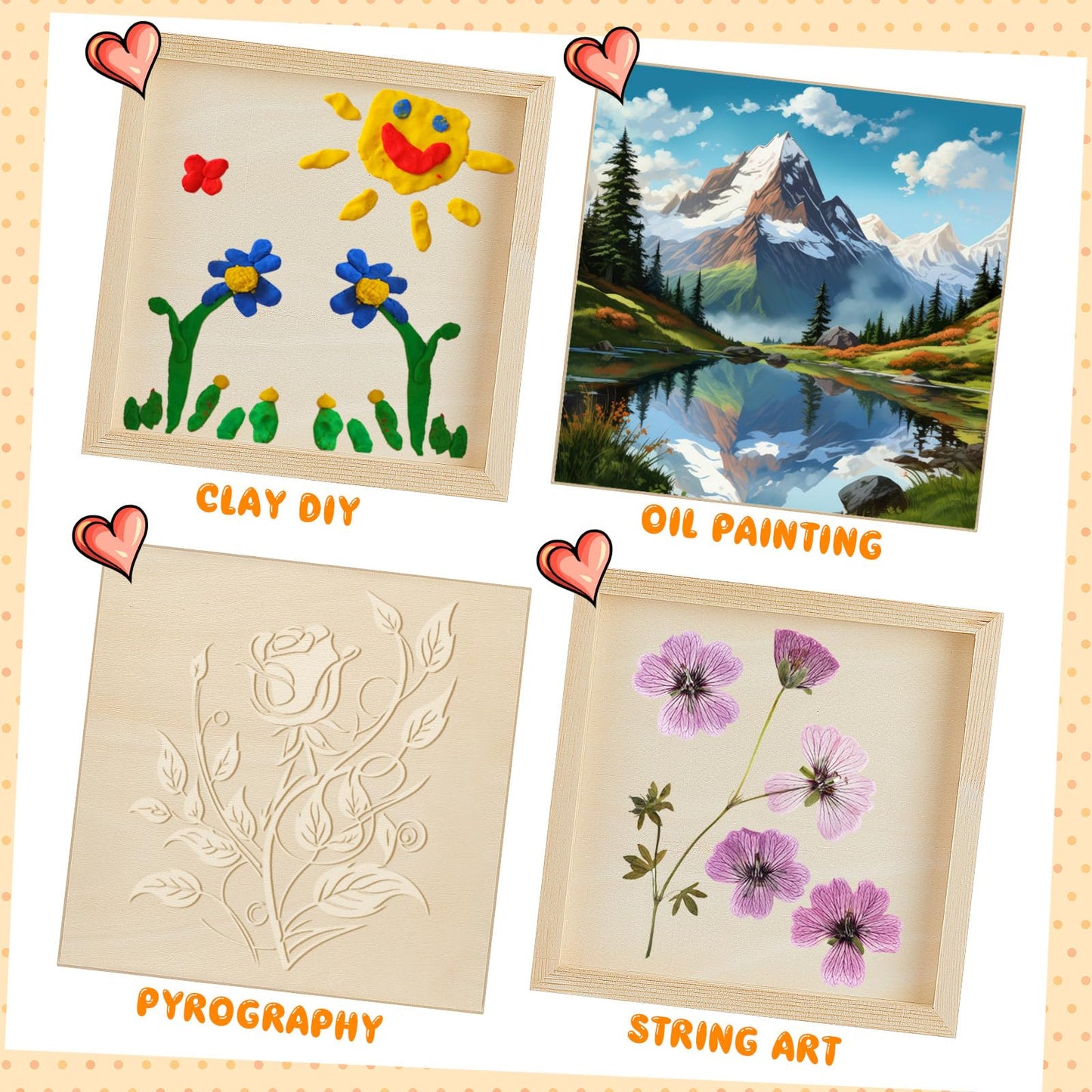 Barydat 24 Pcs Wood Panels for Painting 12'' x 12'' Unfinished Wood Canvas Board Artist Wall 0.79'' Deep Wooden Cradled Panel for DIY Crafts, Easel Display, Painting Pouring Arts Use with Oil, Acrylic