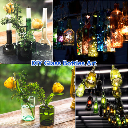 Glass Bottle Cutter,Glass Cutter Tool Kit for Round Bottles, Bottle Cutter DIY Machine for Cutting Wine,Beer,Whiskey, Champagne and soda