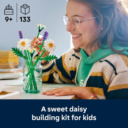 LEGO Botanicals Daisies Building Toy - Artificial Flowers Crafting Kit for Girls & Boys, Ages 9+ - Kids Room Decor for Book Shelf or Desk - Gift Idea for Birthdays - 11508