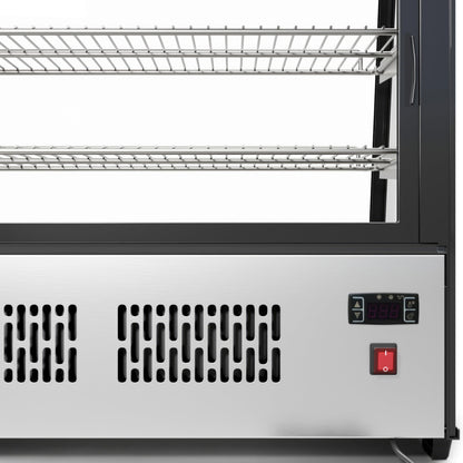 KoolMore 48 in. Refrigerated Bakery Display Case with Clear Glass Front, Sliding Rear Doors, LED Lighting, Adjustable Temperature, and Dual Shelving in Stainless-Steel, 7 cu. ft. (CDC-7C-SS)