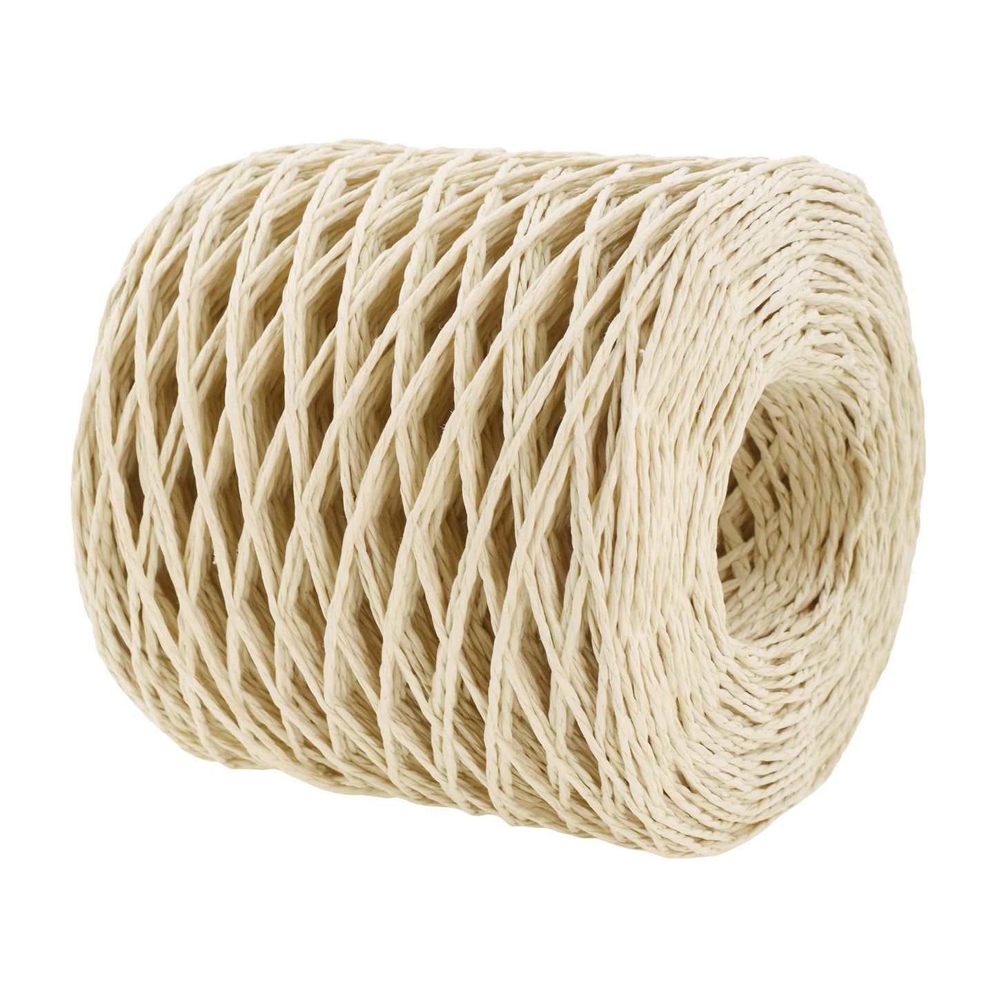 Mandala Crafts Neutral Combo Raffia Yarn for Gift Wrapping – 800 Yards Natural Paper Straw Raffia Ribbon for Crochet, Crafts, Decoration, Gift Wrapping, and DIY Projects