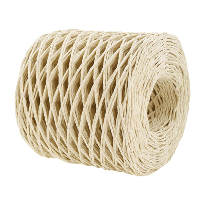 Mandala Crafts Neutral Combo Raffia Yarn for Gift Wrapping – 800 Yards Natural Paper Straw Raffia Ribbon for Crochet, Crafts, Decoration, Gift Wrapping, and DIY Projects