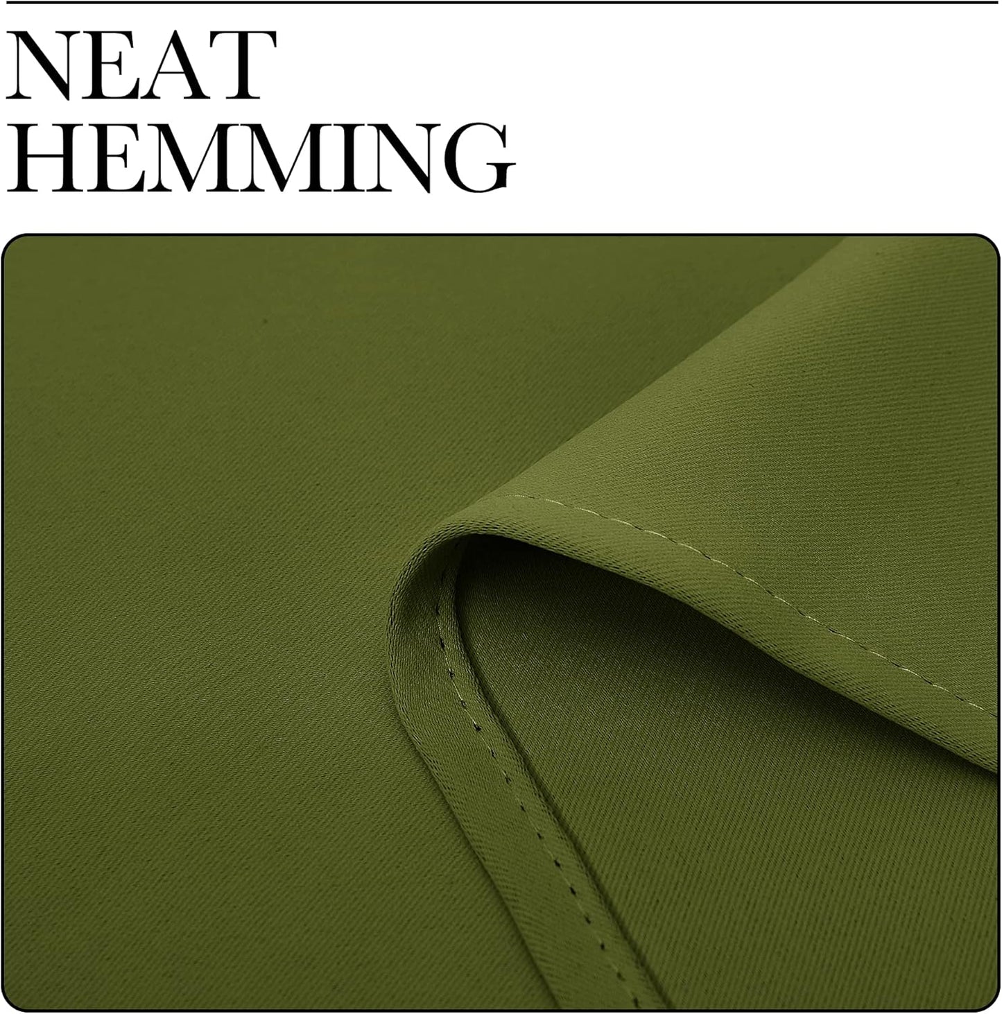 NICETOWN Blackout Curtain Panels - Thermal Insulated Holiday Draperies | Olive Green, 34x45 Inches (One Pair)