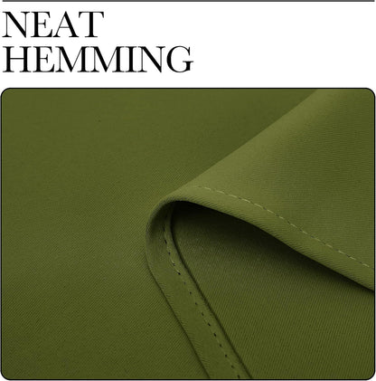 NICETOWN Blackout Curtain Panels - Thermal Insulated Holiday Draperies | Olive Green, 34x45 Inches (One Pair)