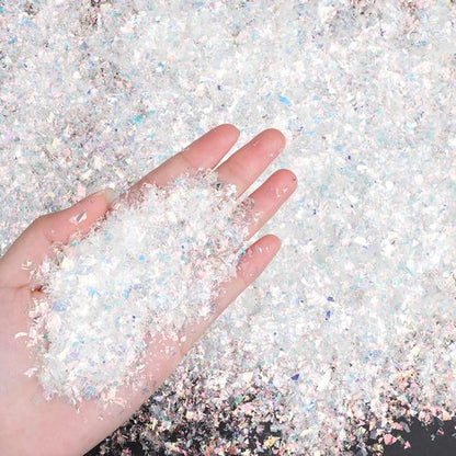 CCINEE Christmas Fake Snow Decoration - Sparkling White Flake Powder for Holiday Crafts | 200g