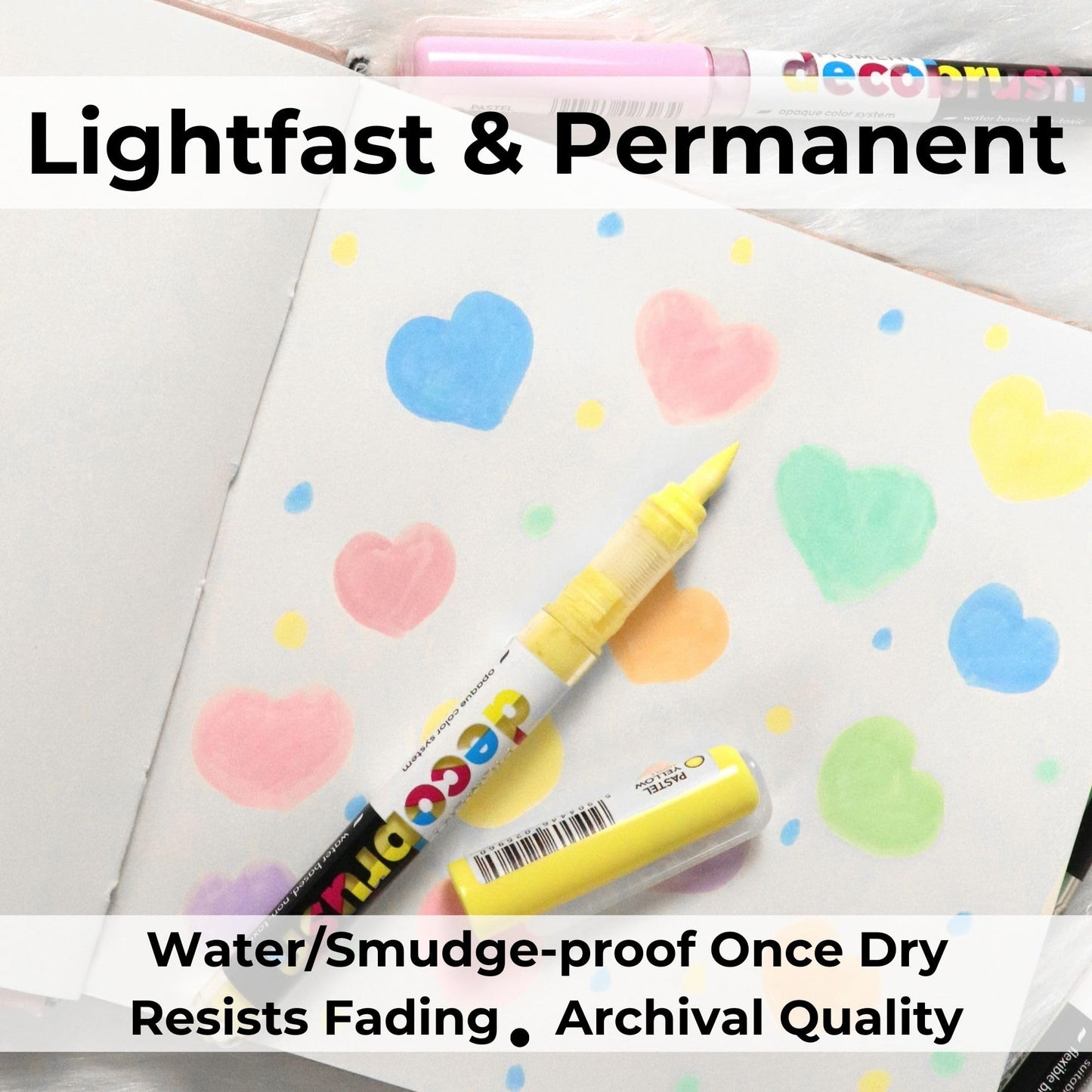 Karin Pigment Decobrush Acrylic Paint Markers, 84 Piece Master Set, Brush Tip, Acrylic Markers Set, Opaque, Lightfast & Waterproof Paint Pens for Wood, Fabric, Canvas, Rock Painting and More