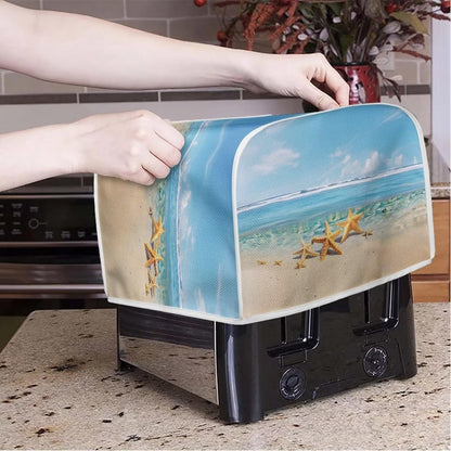 Beach Starfish Toaster Cover: Stylish Dust Proof Cover for Kitchen Appliance, Stain Resistant Anti Fingerprint Broiler