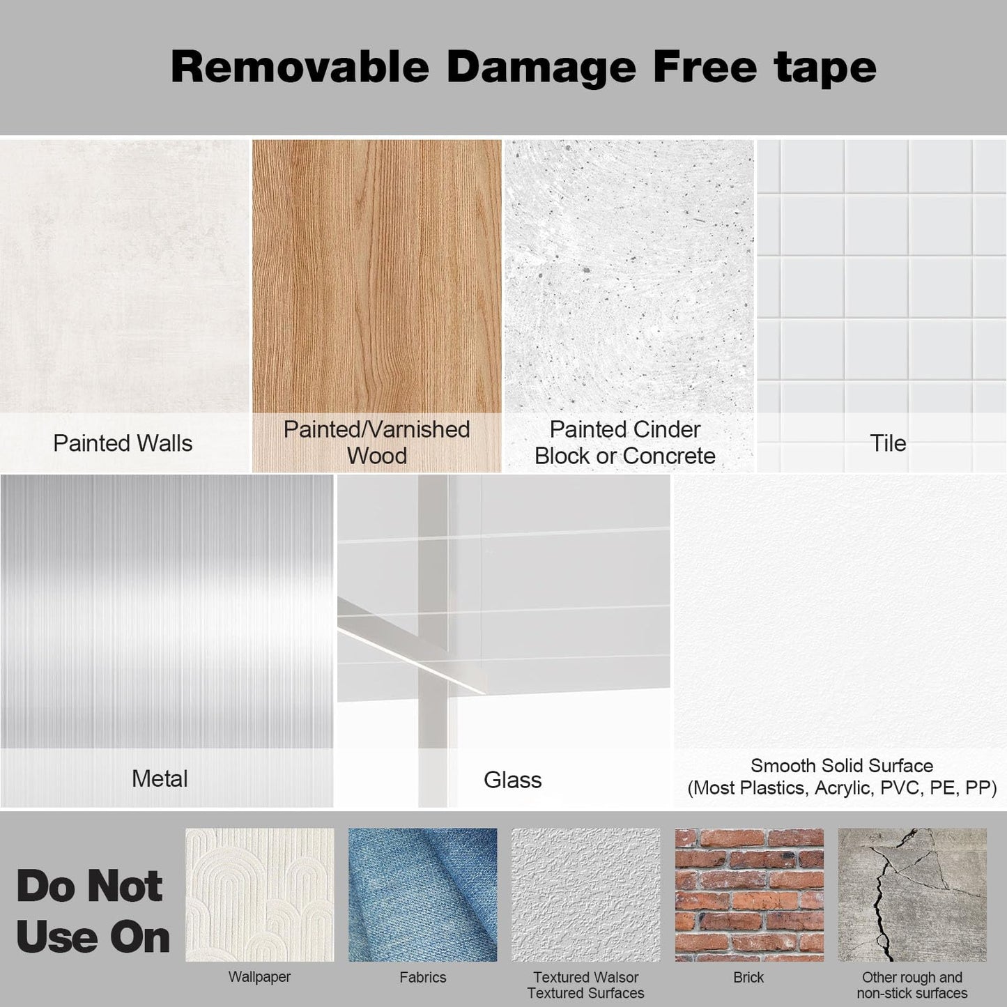 Hasaky Removable Double Sided Tape 18ft, Picutre Hanging Strips Damage Free,Heavy Duty Mounting Tape Wall Adhesive Strips for Poster Carpet Rug Art Craft Scrapbook