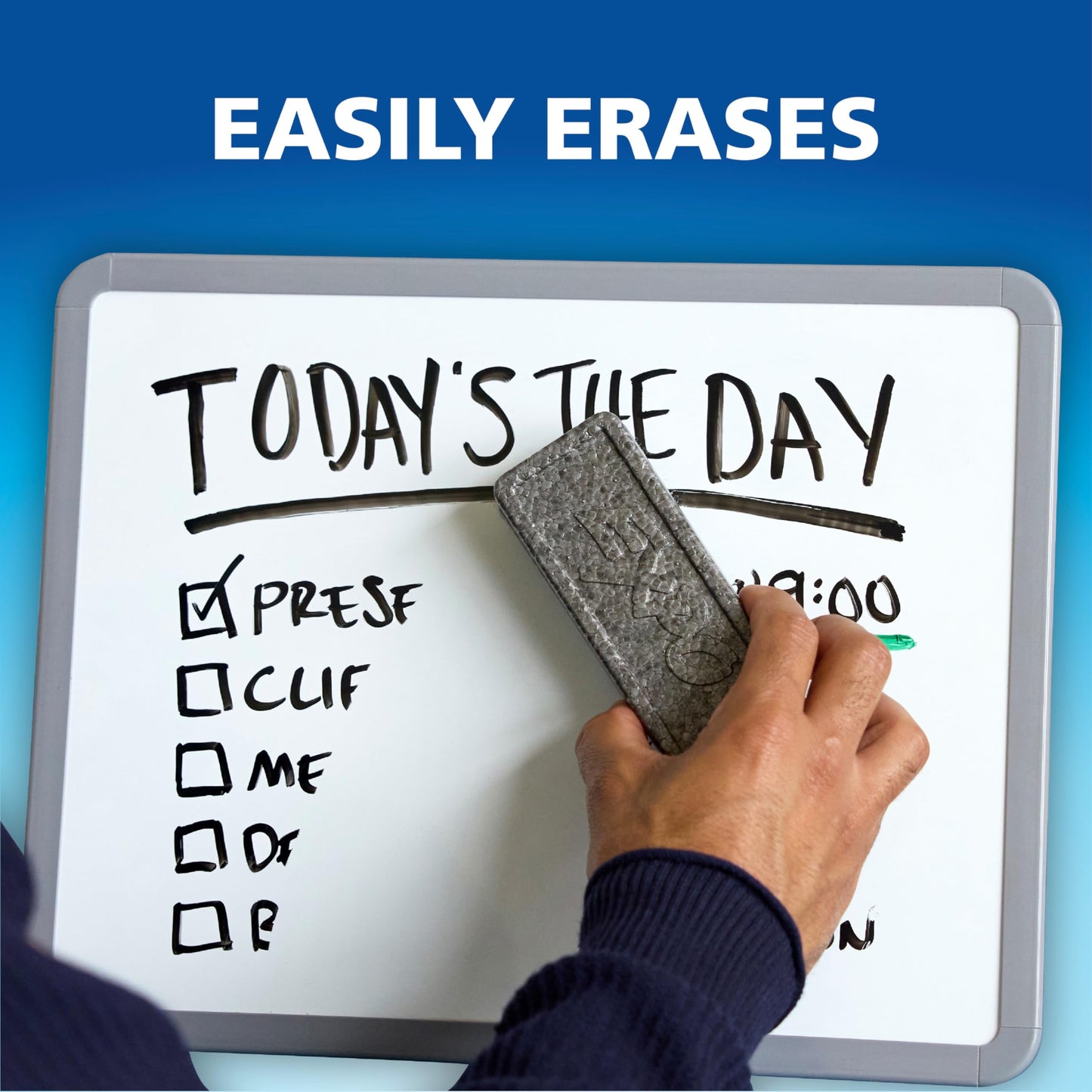 EXPO Dry Erase Markers, Low Odor Ink, Black, Fine Tip, 4 Count - Easily Erases, Vibrant Ink, Ideal for Classroom, Back to School Supplies, Teachers, Office, Whiteboard & Home
