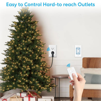 LoraTap 656ft Wireless Wall-Switch: Remote Control Outlet 3 Pack — Lights & Small Appliances — No Wiring —1 Remote for 3 Plugs