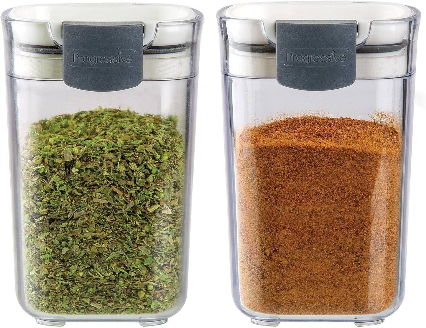 2-Pack ProKeeper Seasoning & Spice Storage Containers Airtight, Clear