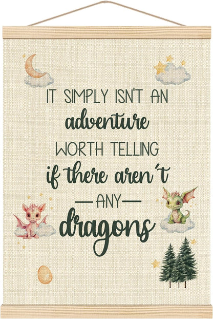 12x16 Inch Boat Wades Dragon Nursery Decor, Nursery Wall Decor, Kids Room Decor, Boys Room Wall Decor, Nursery Decor