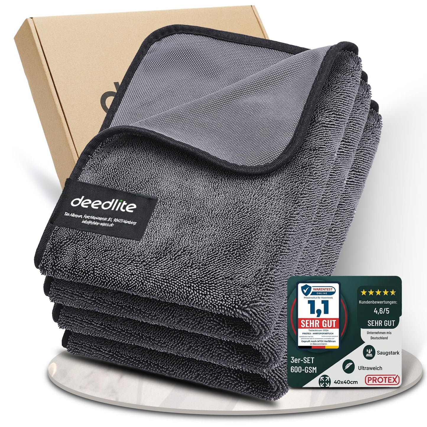Deedlite Bath Wipes Shower Cleaning Cloths, Premium Car Drying Towel | Ultra Absorbent Twisted-Loop Design| Microfiber Towel for Car, Shower Cabin, Household