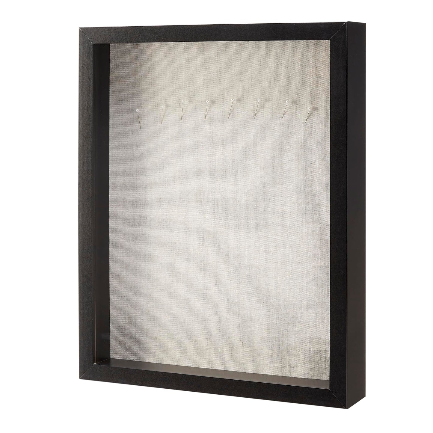 Amazon Basics 11" x 14" Shadow Box Wood Rectangular Frame, Black