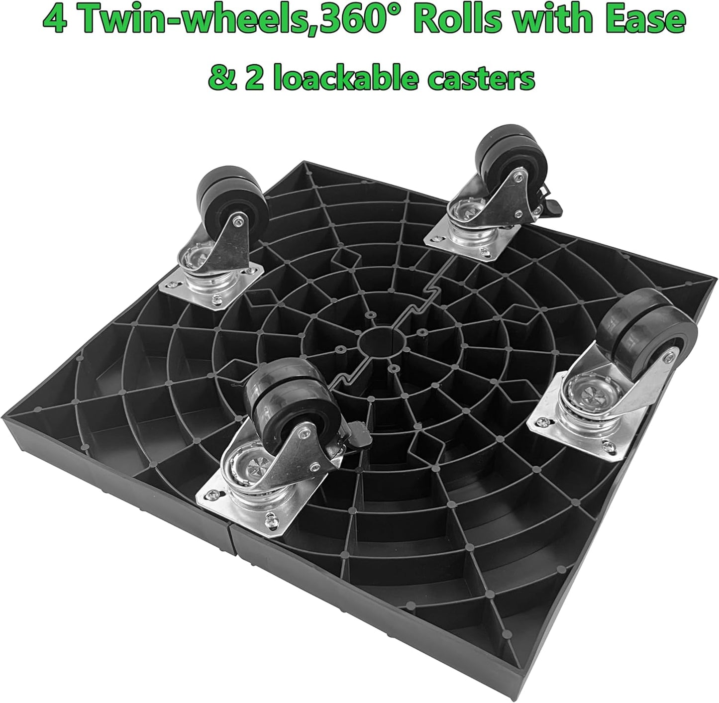 14 Inch 400lbs 2 Pack CASIMR Plant Caddy with Wheels Rolling Plant Stand, Heavy Duty Planter Dolly Indoor Outdoor