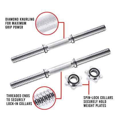 CAP Barbell 52.5-Pound Adjustable Dumbbell Weight (Pair), chrome finish