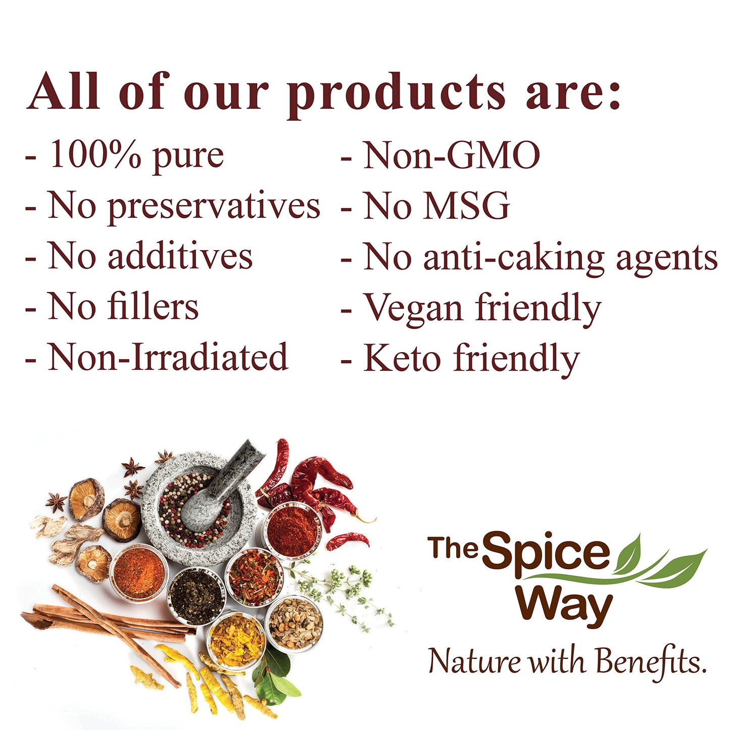 The Spice Way Turmeric Powder - (8 oz) powdered ground tumeric root (curcuma) - Great turmeric root fresh for curries, soups, teas, masala, and golden milk or tumeric powder for skin